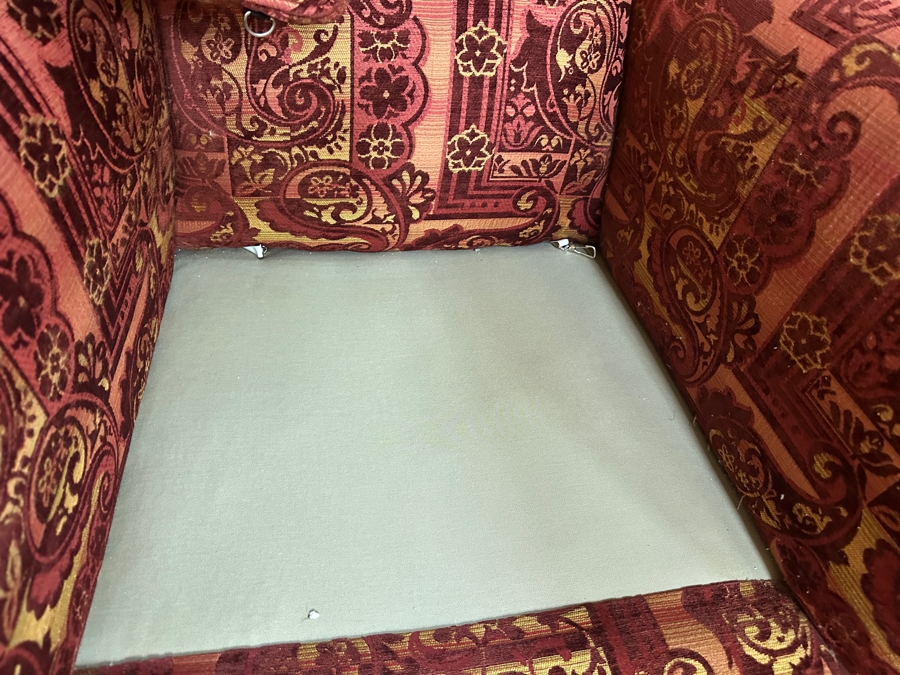 Upholstered Armchair and Ottoman with Nailheads 35.5'W x 38'D x 37'H [Photo 4]