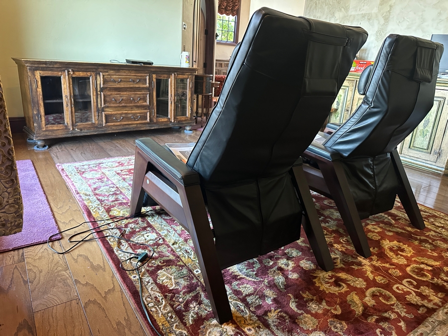 Human Touch Gravis ZG Chair Zero Gravity Massage Multi-Zone Heated Chair With Remote (Chair On Right) Retails $5,499 [Photo 9]