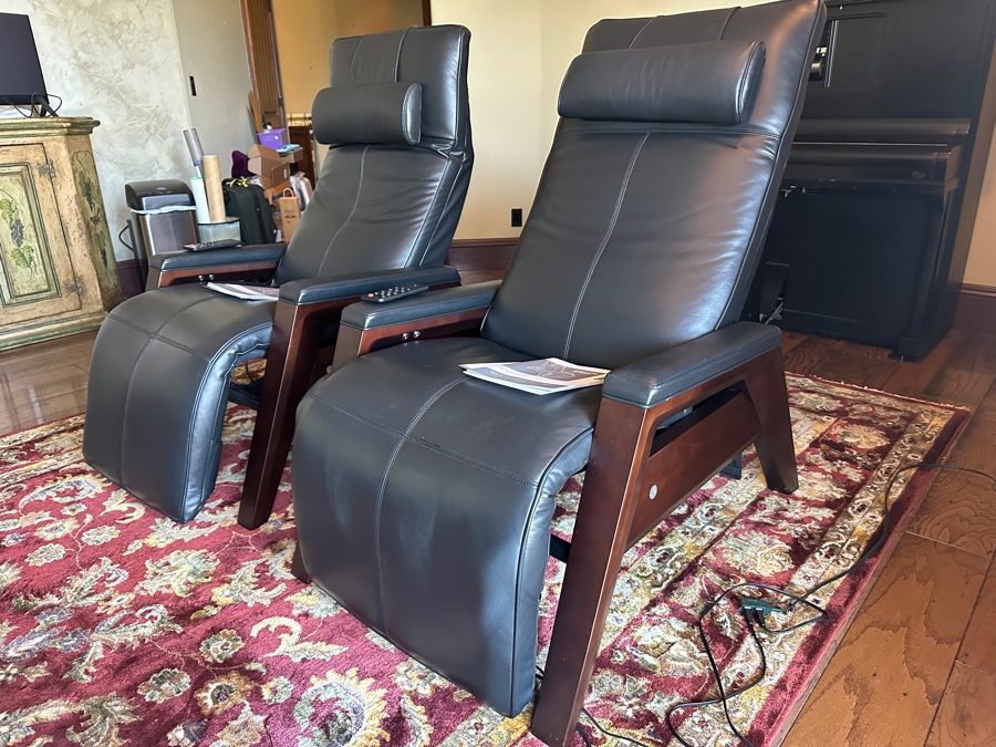 Human Touch Gravis ZG Chair Zero Gravity Massage Multi-Zone Heated Chair With Remote (Chair On Right) Retails $5,499 [Photo 13]