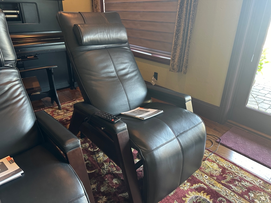 Human Touch Gravis ZG Chair Zero Gravity Massage Multi-Zone Heated Chair With Remote (Chair On Right) Retails $5,499 [Photo 3]