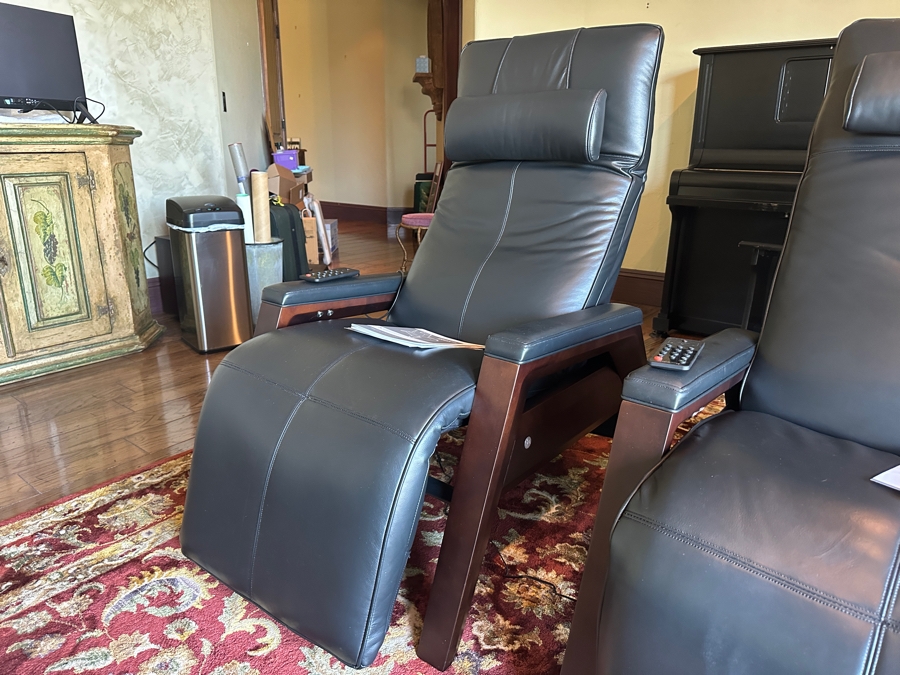 Human Touch Gravis ZG Chair Zero Gravity Massage Multi-Zone Heated Chair With Remote (Chair On Left) Retails $5,499 [Photo 2]