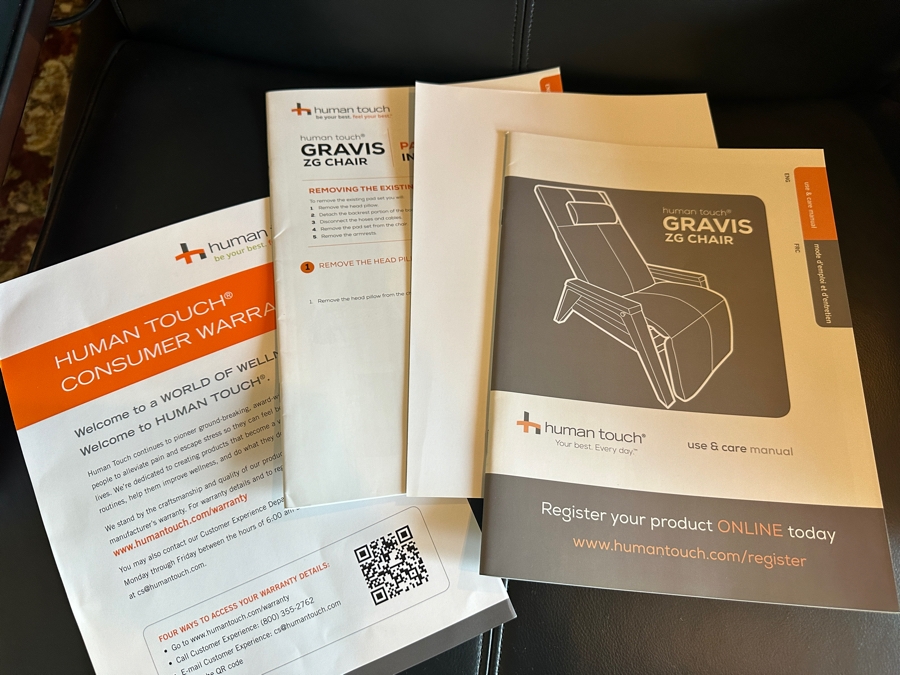 Human Touch Gravis ZG Chair Zero Gravity Massage Multi-Zone Heated Chair With Remote (Chair On Left) Retails $5,499 [Photo 10]