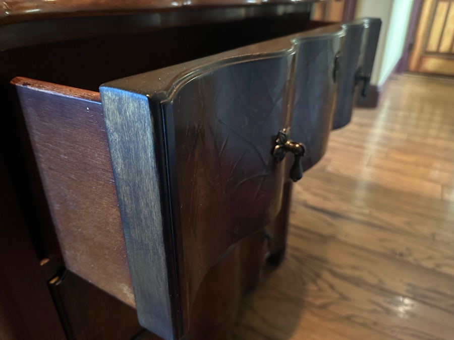 Wooden Chest of Drawers with Serpentine Front 36'W x 19'D x 34'H [Photo 7]