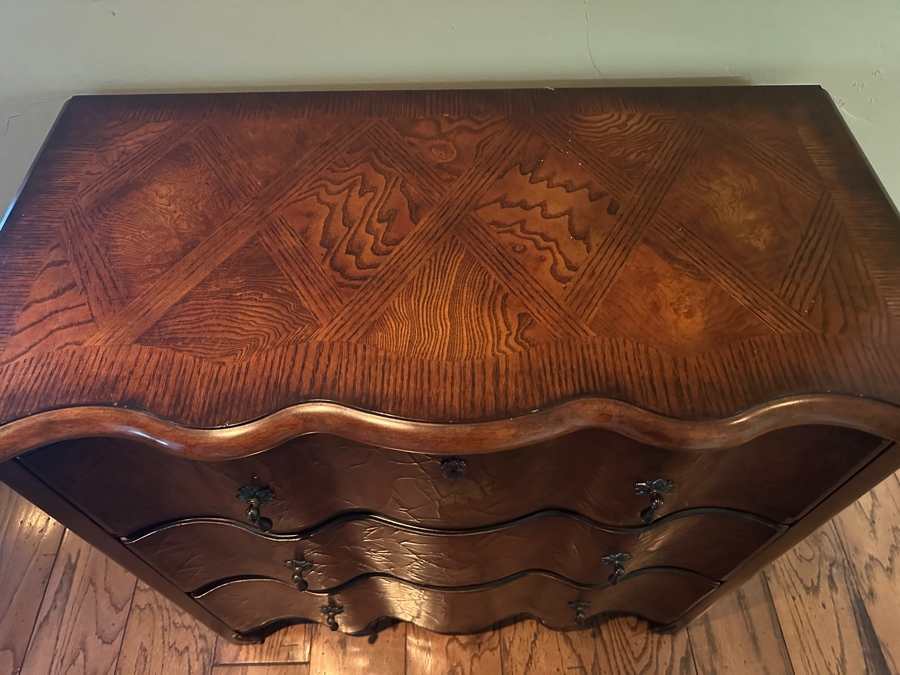 Wooden Chest of Drawers with Serpentine Front 36'W x 19'D x 34'H [Photo 3]