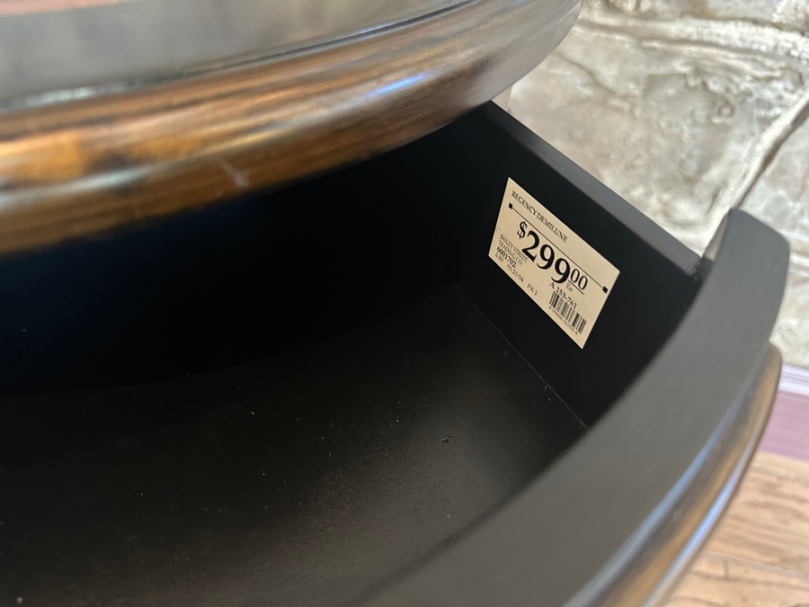 Regency Demilune Contemporary Accent Cabinet 21.5W x 13.5D x 32'H [Photo 3]