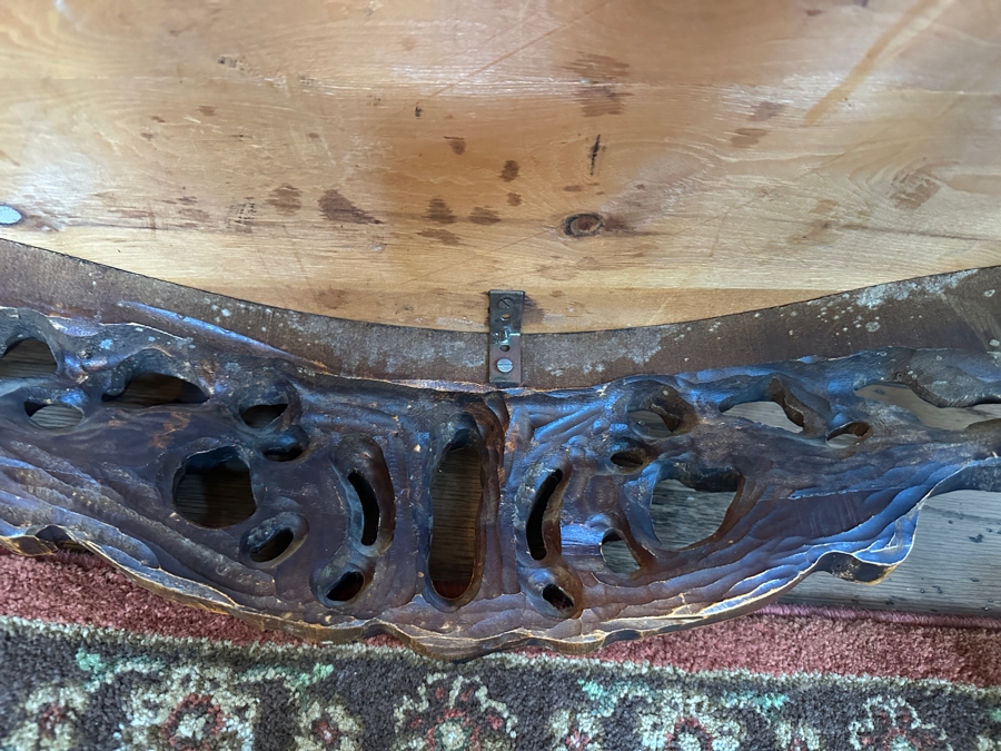 Inlaid Wooden Italian Marquetry Coffee Table 43'W x 27'D x 20.5H [Photo 9]