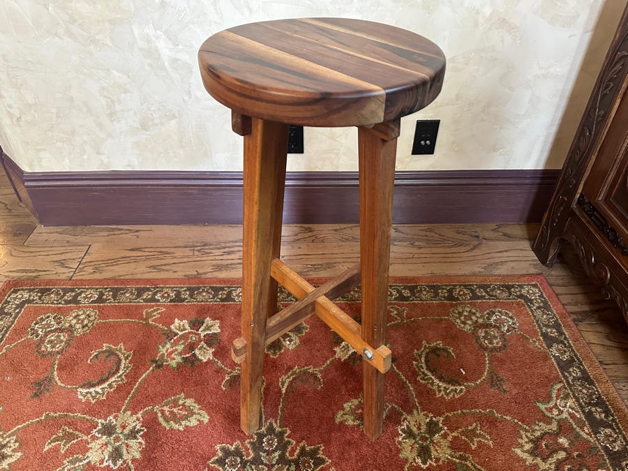 Solid Teak Barstool 29.5H [Photo 5]