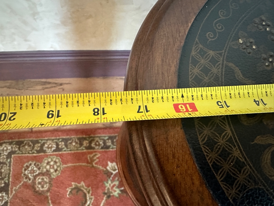 Wooden Oval Decorative Side Table 17.5W x 13.5D x 32'H [Photo 9]