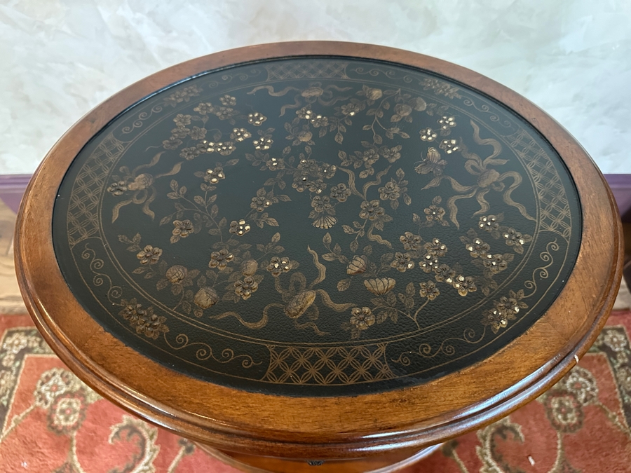 Wooden Oval Decorative Side Table 17.5W x 13.5D x 32'H [Photo 3]