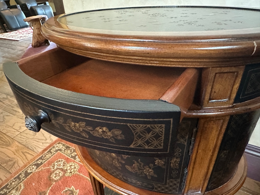 Wooden Oval Decorative Side Table 17.5W x 13.5D x 32'H [Photo 6]