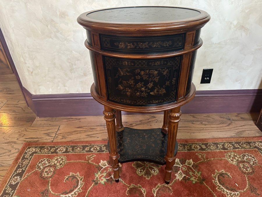 Wooden Oval Decorative Side Table 17.5W x 13.5D x 32'H [Photo 8]