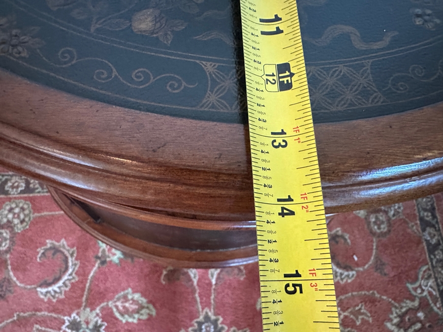 Wooden Oval Decorative Side Table 17.5W x 13.5D x 32'H [Photo 10]