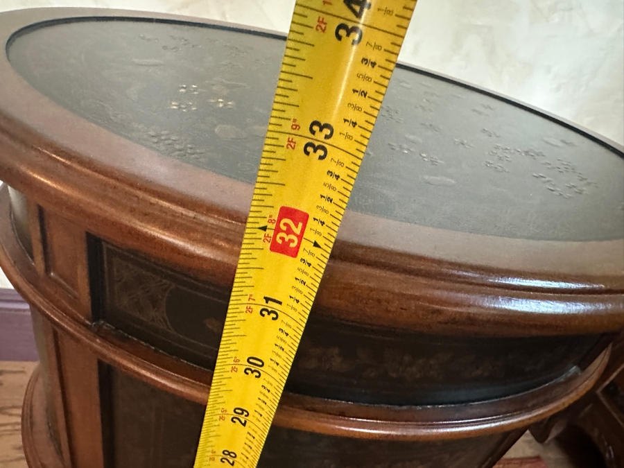 Wooden Oval Decorative Side Table 17.5W x 13.5D x 32'H [Photo 11]