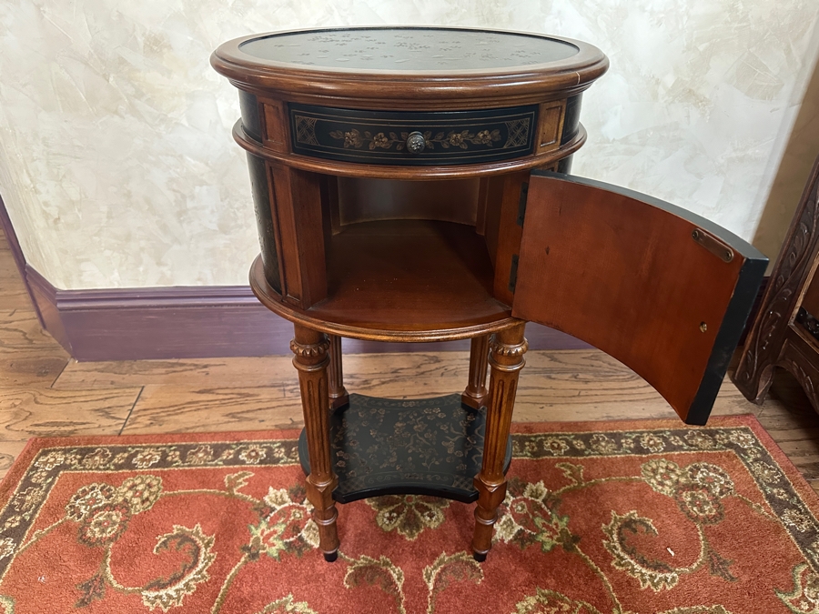 Wooden Oval Decorative Side Table 17.5W x 13.5D x 32'H [Photo 7]