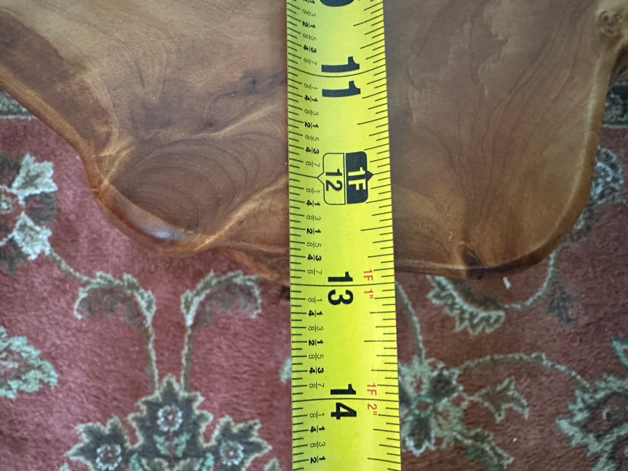 Organic Sculptural Wooden Side Table 16.5'W x 13'D x 19'H [Photo 9]