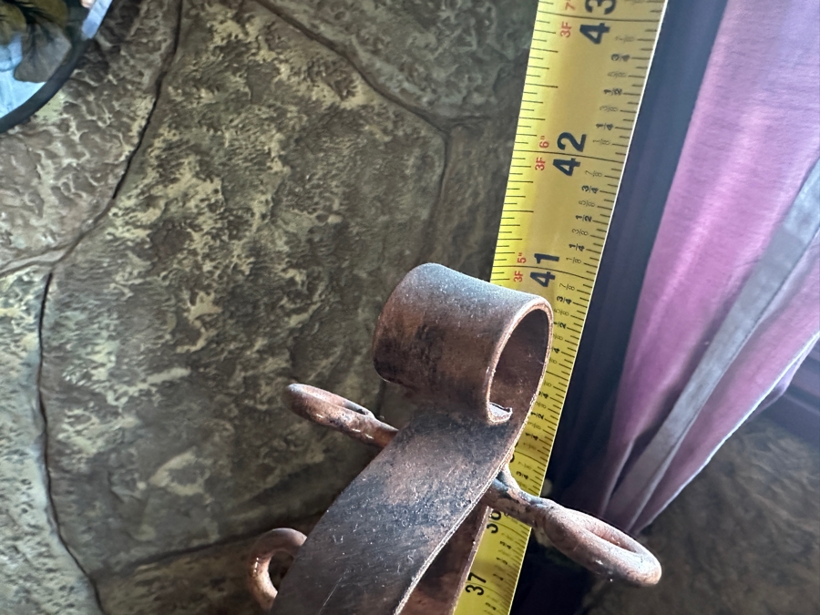 Freestanding Custom Wrought Iron Cello Wine Rack - Heavy! [Photo 7]