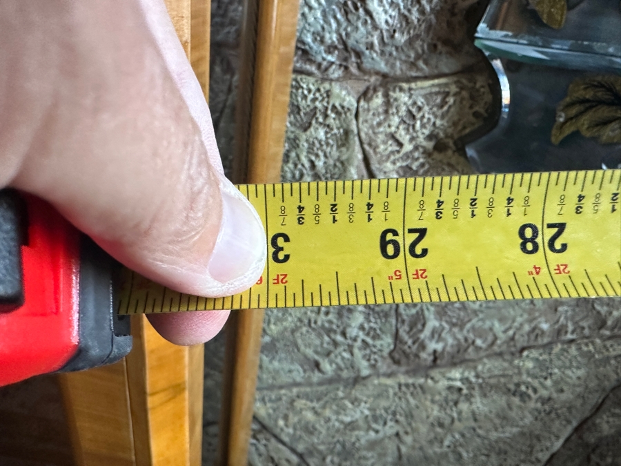 Antiqued Wall Mirror with Glass Shelving 30'W x 36'H x 5'D [Photo 4]