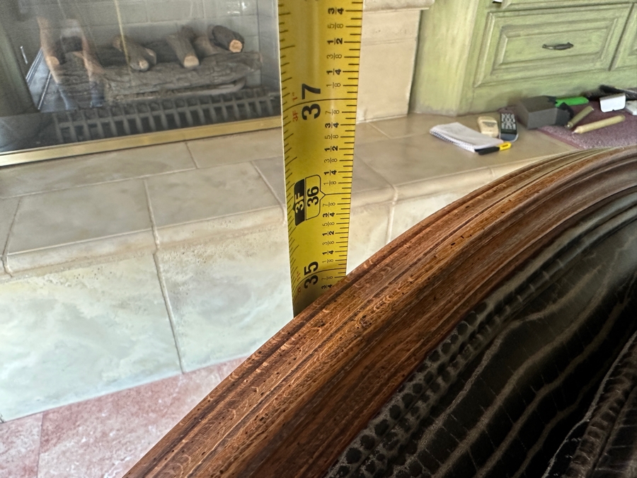 Ethan Allen Leather Armchair with Ottoman 30.5W x 38'D x 35'H [Photo 10]