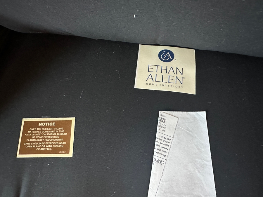 Ethan Allen Leather Armchair with Ottoman 30.5W x 38'D x 35'H [Photo 6]