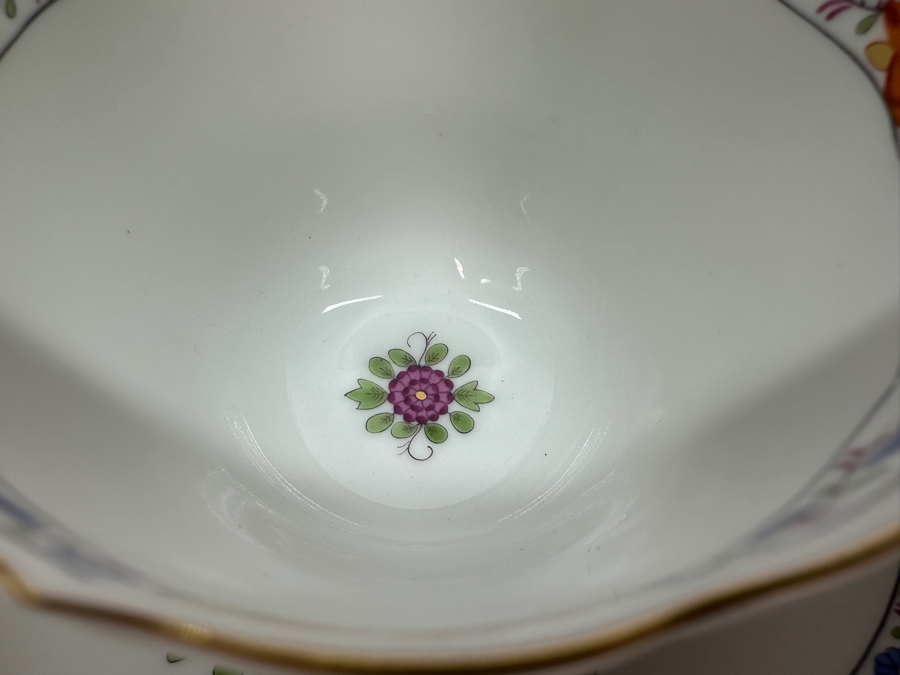 Meissen (Germany) Fine Porcelain Individually Hand Painted 'Colorful Indian Flower Painting, 2 Parts, Gold Edge' Dekor 451110 Six Cups 2.5H & Saucers 5.5W Estimate $2,050	 [Photo 9]