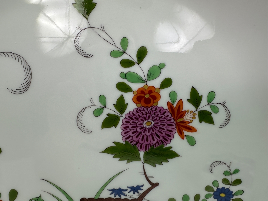 Meissen (Germany) Fine Porcelain Individually Hand Painted 'Colorful Rich Sheaf Pattern With Edge, Gold Edge' Decor 39110 Bowl 11W Estimate $350 [Photo 4]