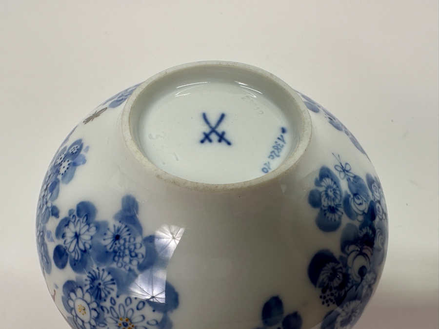 Meissen (Germany) Fine Porcelain Individually Hand Painted 'Summer Night's Dream By Heinz Werner' Footed Cup 2.75H Estimate $300 [Photo 8]