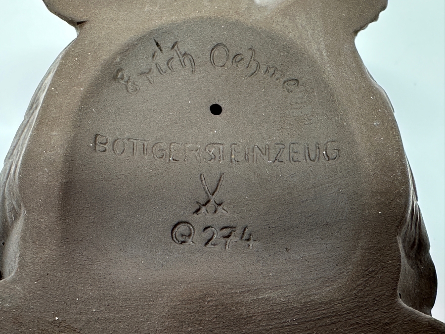 Meissen (Germany) Stoneware Turtle Tortoise Bottger Steinzeug Figurine By Erich Oehme 3W [Photo 8]