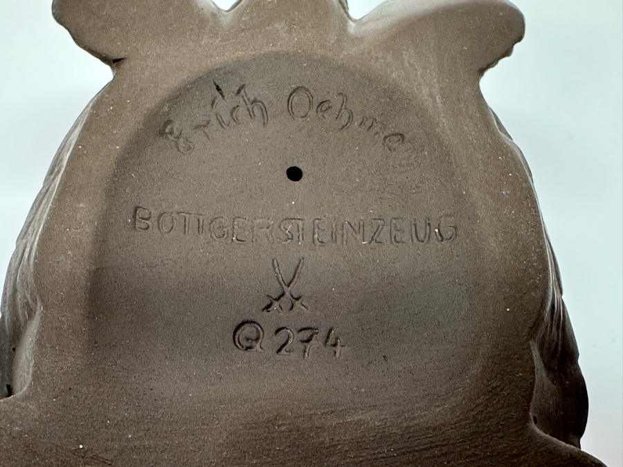 Meissen (Germany) Stoneware Turtle Tortoise Bottger Steinzeug Figurine By Erich Oehme 3W [Photo 9]