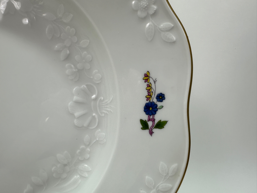 Meissen (Germany) Fine Porcelain Individually Hand Painted 'Colorful Chinese Butterfly Painting With Gold Rim' Schmetterling, Oval Serving Platter 16 X 11.5 Estimate $1,500	 [Photo 7]