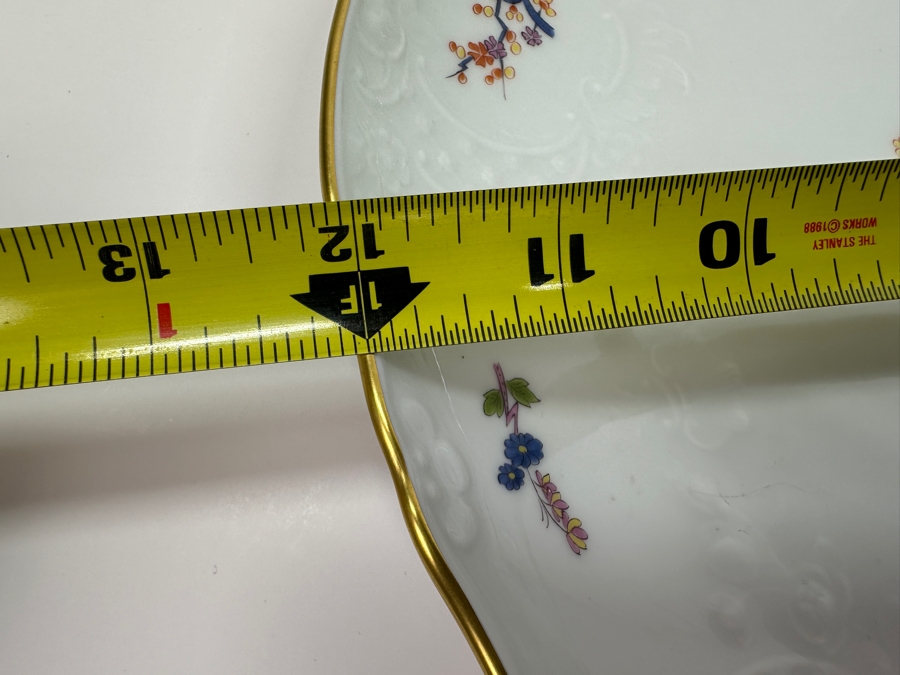 Meissen (Germany) Fine Porcelain Individually Hand Painted 'Colorful Chinese Butterfly Painting With Gold Rim' Schmetterling, Service Charger Plate 12W Estimate $300 [Photo 11]