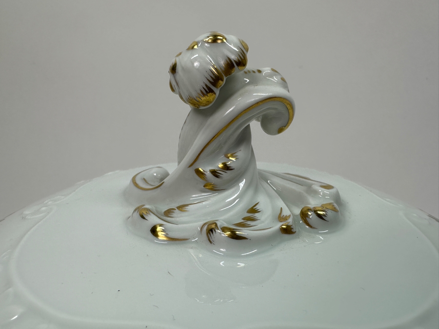 Meissen (Germany) Fine Porcelain Individually Hand Painted 'Colorful Chinese Butterfly Painting With Gold Rim' Schmetterling, Soup Tureen 12W X 8H Estimate $1,500 [Photo 6]