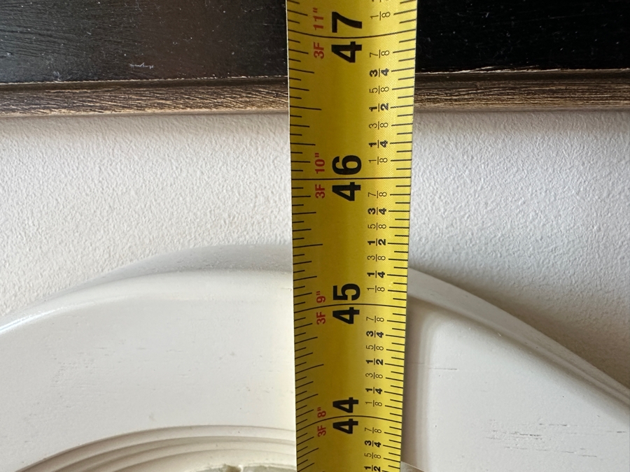 White Painted Carved Wooden Headboard 80W X 45H [Photo 6]