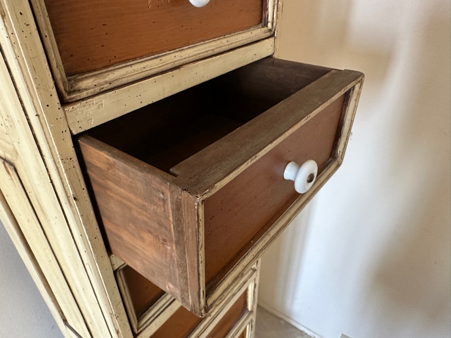 Vintage Tall Lingerie Jewelry Chest Of Drawers 15W X 10D X 73H [Photo 8]