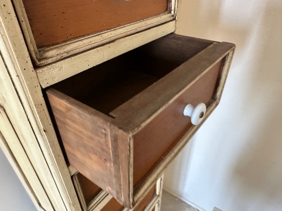 Vintage Tall Lingerie Jewelry Chest Of Drawers 15W X 10D X 73H [Photo 7]