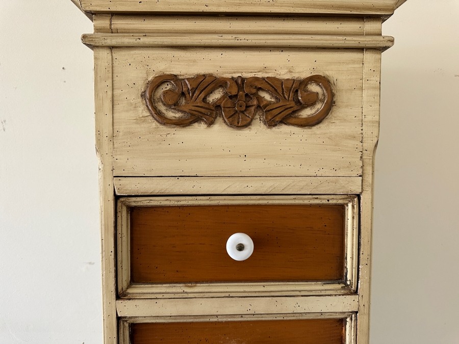 Vintage Tall Lingerie Jewelry Chest Of Drawers 15W X 10D X 73H [Photo 3]