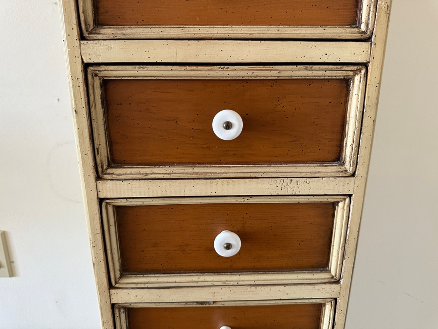 Vintage Tall Lingerie Jewelry Chest Of Drawers 15W X 10D X 73H [Photo 4]