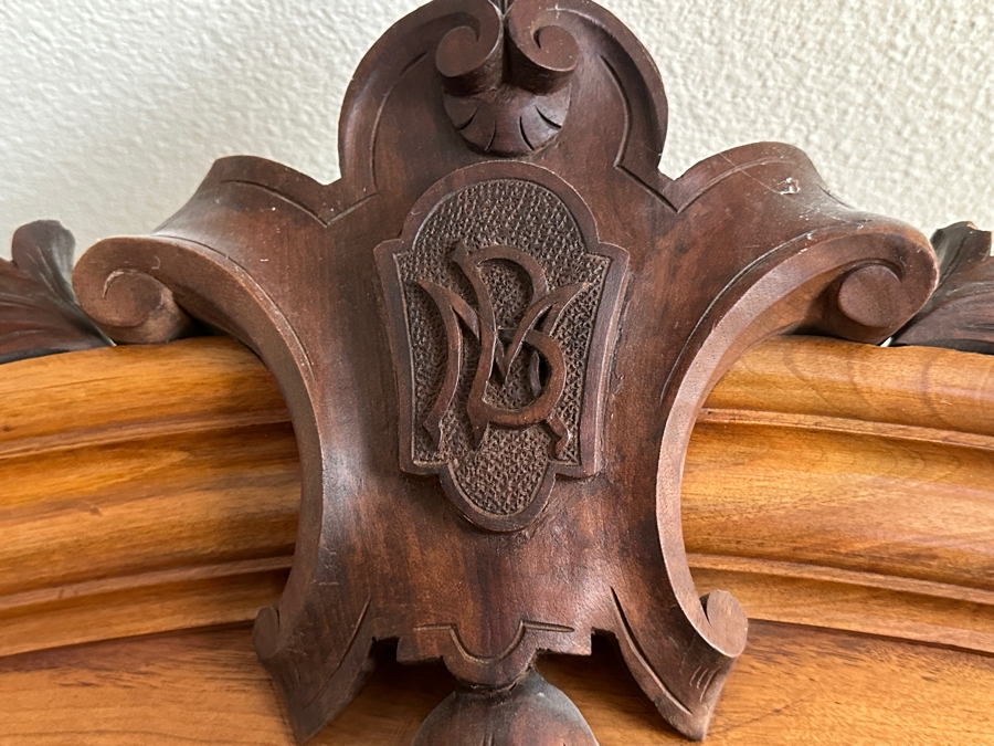 Antique Carved Wooden Wardrobe Armoire Cabinet 54W X 23D X 98H [Photo 5]