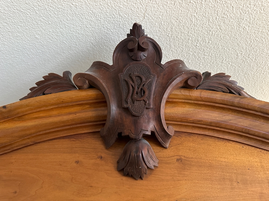 Antique Carved Wooden Wardrobe Armoire Cabinet 54W X 23D X 98H [Photo 4]