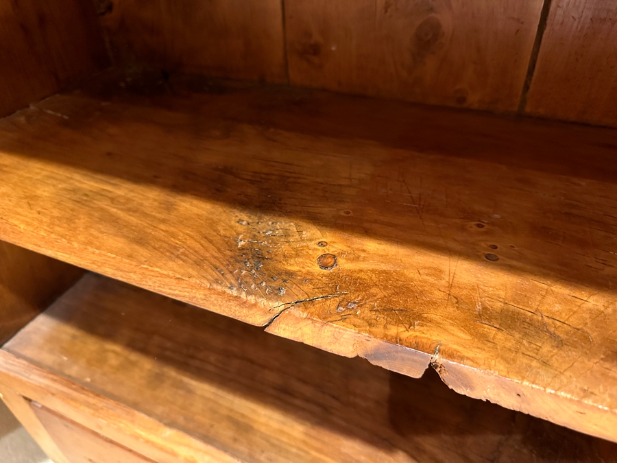 Antique Primitive Pine Wardrobe Armoire Cabinet 42W X 14D X 67.5H [Photo 7]