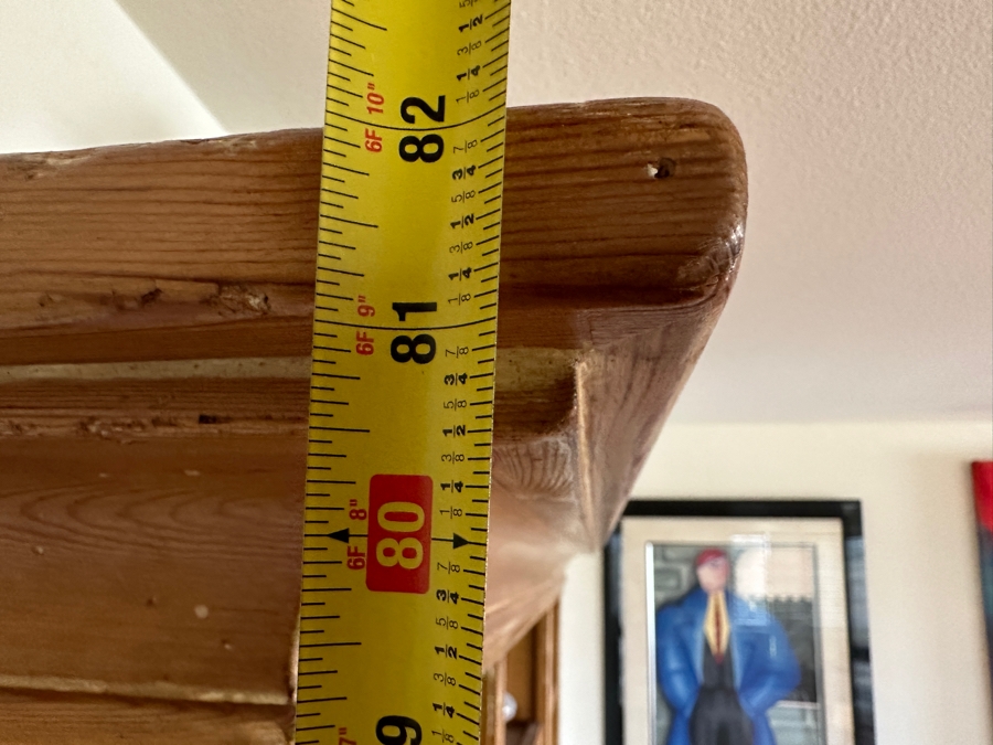 Stunning Antique Primitive Cabinet With Hutch 72W X 22D X 82H [Photo 18]