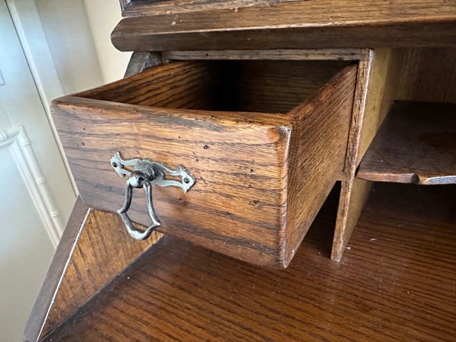 Vintage Wooden Secretary Desk 27W X 17D X 79H [Photo 6]