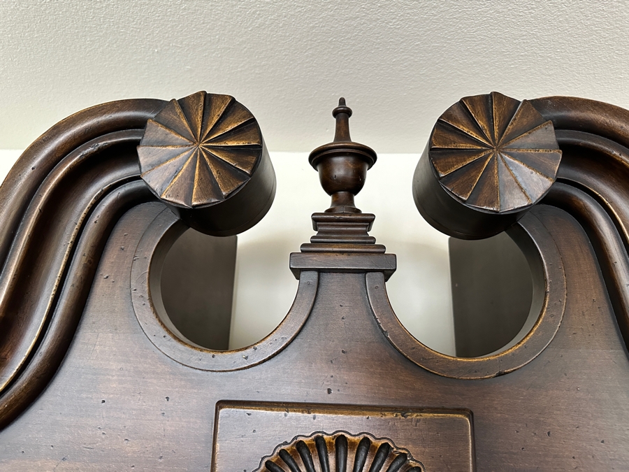 Antique Distressed Oak Highboy Chest On Chest 43W X 21.5D X 92.5H Retailed For $2,395 In 1975 [Photo 7]