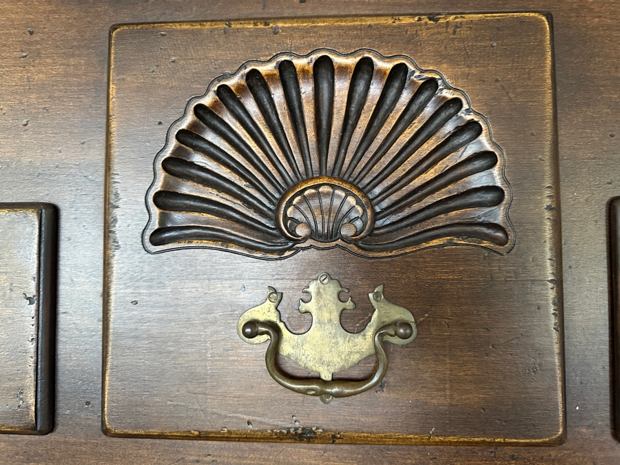 Antique Distressed Oak Highboy Chest On Chest 43W X 21.5D X 92.5H Retailed For $2,395 In 1975 [Photo 8]