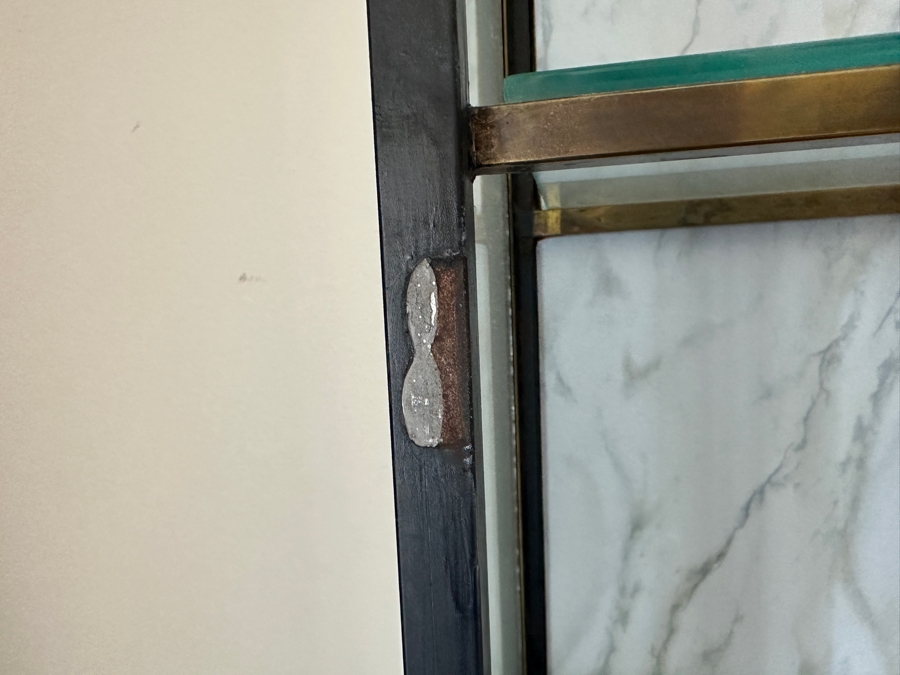 Vintage Brass Glass Front/Sides Curio Cabinet Mount On Wall Or Freestanding 15W X 8D X 40H [Photo 14]