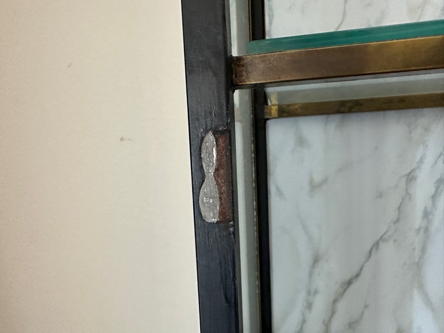 Vintage Brass Glass Front/Sides Curio Cabinet Mount On Wall Or Freestanding 15W X 8D X 40H [Photo 13]