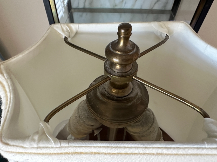 Vintage Asian Brass Table Lamp 31H [Photo 7]