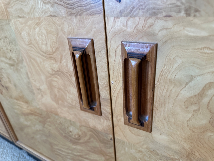 Mid-Century Modern Scene TWO From Henredon Burl Wood Pair Of Side Cabinets And 6-Drawer Chest Of Drawers [Photo 16]