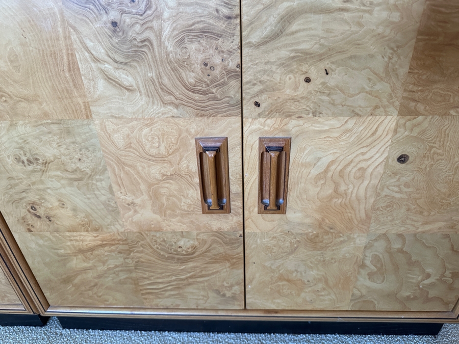 Mid-Century Modern Scene TWO From Henredon Burl Wood Pair Of Side Cabinets And 6-Drawer Chest Of Drawers [Photo 17]