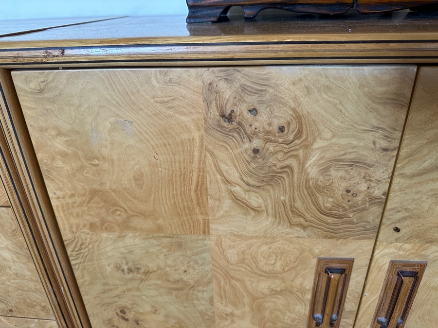 Mid-Century Modern Scene TWO From Henredon Burl Wood Pair Of Side Cabinets And 6-Drawer Chest Of Drawers [Photo 15]