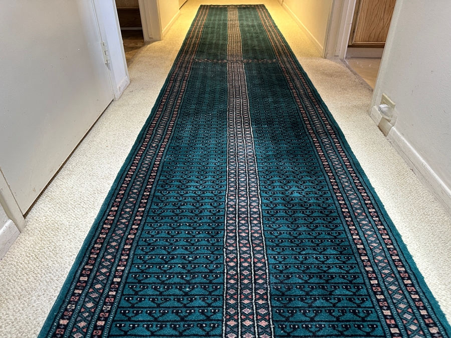 Vintage Hand Knotted Long Wool Persian Runner Rug 31W X 186L [Photo 5]